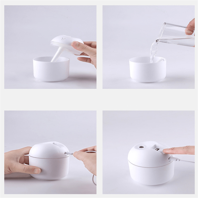 Air Humidifier Cute Aroma Diffuser with Night Light Cold Mist for Bedroom Home Car Plants Purifier Humifier Room Freshener