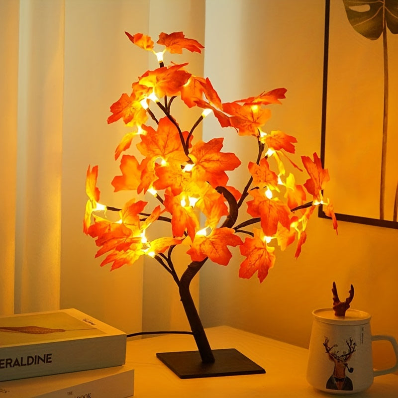 Bonsai Tree LED Light Room Decor Night Light USB Small Table Lamp For Dining Table Decoration Bedroom Atmosphere Decoration Autumn Thanksgiving Decoration Eid Al-Adha Mubarak